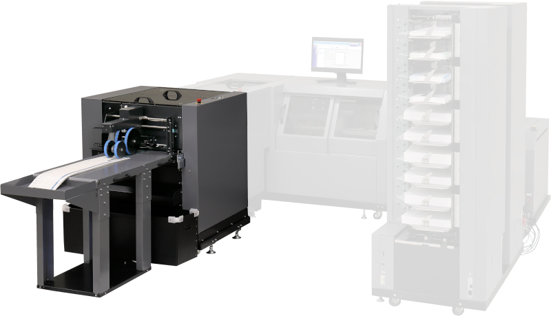 Duplo DKTS-200 two knife trimmer on an iSaddle system